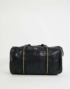 Черная спортивная сумка с фактурой пике Fred Perry-Черный цвет
