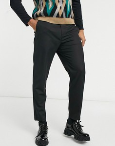 Черные классические брюки Bershka-Черный цвет