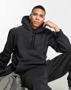 Окрашенный худи черного цвета adidas Originals "Premium Sweats"-Черный