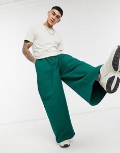 Темно-зеленые oversized-джоггеры с широкими штанинами ASOS DESIGN-Зеленый