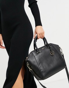 Большая черная сумка-шопер Paul Costelloe-Черный цвет