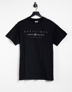 Черная футболка с вышитым логотипом Reclaimed Vintage Inspired-Черный