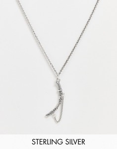 Серебряное ожерелье с подвеской-катаной Serge DeNimes-Серебристый