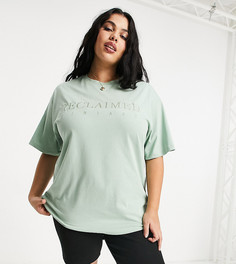 Мятно-зеленая выбеленная футболка с логотипом Reclaimed Vintage Inspired Plus-Зеленый