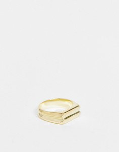 Золотистое кольцо-печатка с двойным ободком & Other Stories-Золотистый