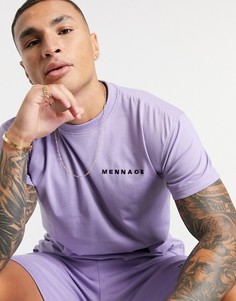 Сиреневая футболка с логотипом Mennace Essentials-Фиолетовый цвет