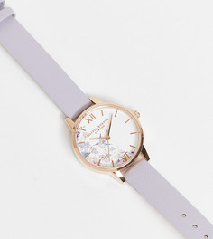 Женские часы с живописным принтом Olivia Burton – эксклюзивно для ASOS-Фиолетовый цвет
