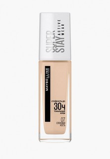 Тональное средство Maybelline New York стойкое, Super Stay Active Wear 30Ч, оттенок 07, Слоновая кость, 30 мл