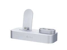 Док-станция COTEetCI Base22 2-in-1 для APPLE iPhone / AirPods Silver CS7205-TS