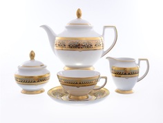 Чайный сервиз arabesque seladon gold (falkenporzellan) белый
