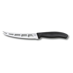 Нож кухонный Victorinox Swiss Classic, для масла/сыра, 130мм, заточка серрейтор, стальной, черный [6.7863.13b]