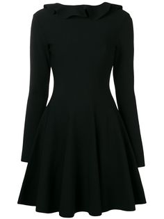Valentino короткое приталенное платье с оборкой