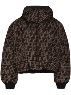 Fendi двусторонняя лыжная куртка с логотипом FF