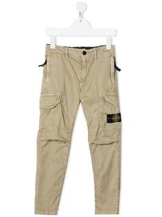 Stone Island Junior брюки карго с нашивкой-логотипом