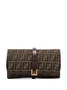 Fendi Pre-Owned клатч с узором Zucca