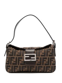 Fendi Pre-Owned сумка на плечо Mamma Baguette с узором Zucca