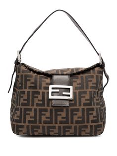 Fendi Pre-Owned сумка-тоут с узором Zucca и логотипом