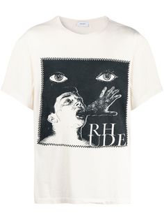 Rhude футболка с графичным принтом