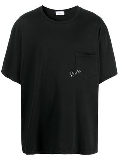 Rhude футболка с вышитым логотипом