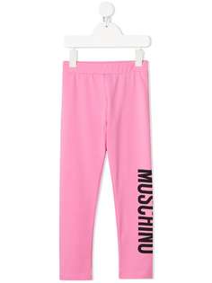 Moschino Kids легинсы с логотипом