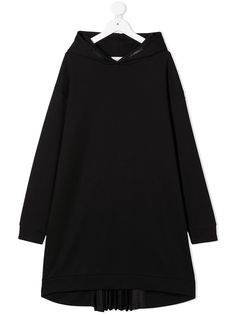 Moncler Enfant плиссированное платье с капюшоном