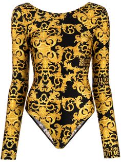Versace Jeans Couture боди с принтом Baroque и открытой спиной