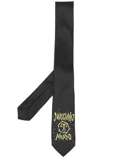 Moschino галстук с логотипом