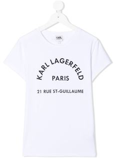Karl Lagerfeld Kids футболка с логотипом