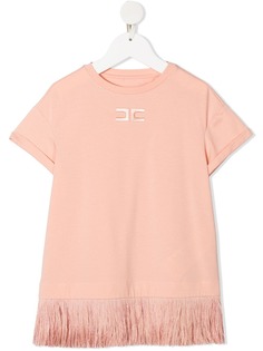 Elisabetta Franchi La Mia Bambina футболка с бахромой