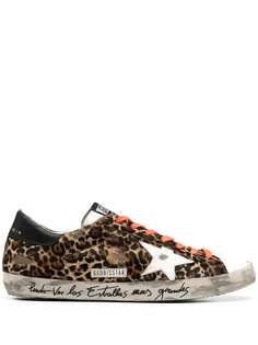 Golden Goose кеды Superstar с леопардовым принтом