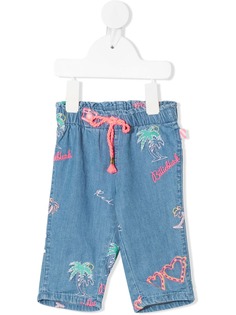 Billieblush джинсы с кулиской и графичным принтом