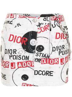 Christian Dior джинсовая юбка мини pre-owned с логотипом