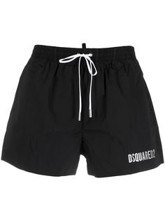 Dsquared2 плавки-шорты с кулиской и принтом Icon