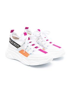 Emilio Pucci Junior кроссовки на шнуровке в стиле колор-блок