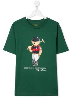 Ralph Lauren Kids футболка с принтом Polo Bear