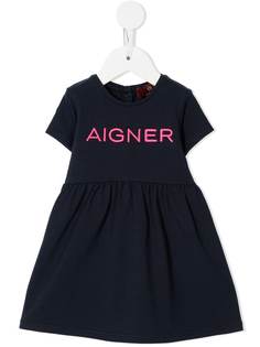 Aigner Kids платье-футболка с логотипом