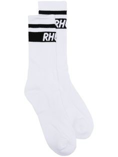 Rhude носки с логотипом и контрастными полосками