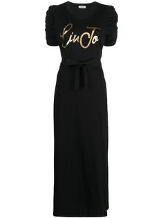 LIU JO платье-футболка с завязками и логотипом