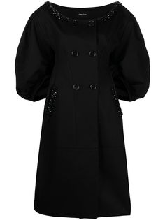 Simone Rocha декорированное пальто с U-образным вырезом