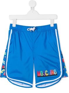 Moschino Kids плавки-шорты с кулиской и логотипом