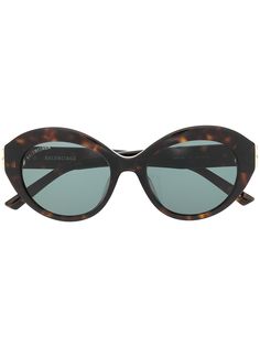 Balenciaga Eyewear солнцезащитные очки в круглой оправе с логотипом BB