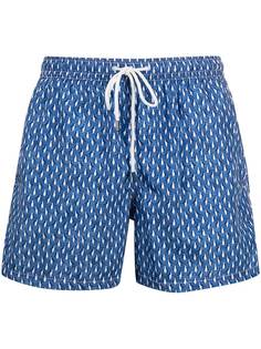 Fedeli шорты с кулиской и графичным принтом