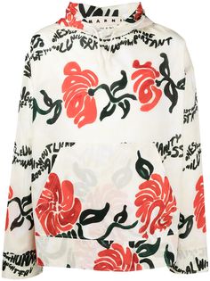 Marni худи оверсайз с принтом