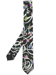 Moschino галстук с графичным принтом