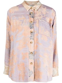 Forte Forte жаккардовая куртка-рубашка с цветочным узором
