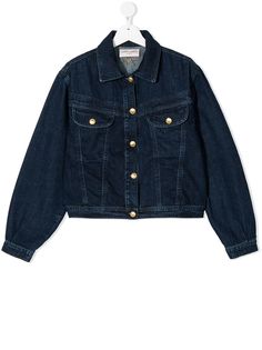 Alberta Ferretti Kids джинсовая куртка с оборками