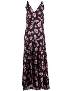 Pinko длинное платье с цветочным принтом