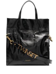 TWINSET сумка-тоут с логотипом и верхними ручками