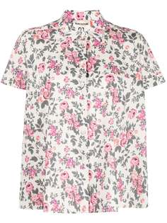 Semicouture рубашка с короткими рукавами и цветочным принтом