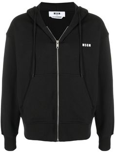 MSGM худи на молнии с логотипом